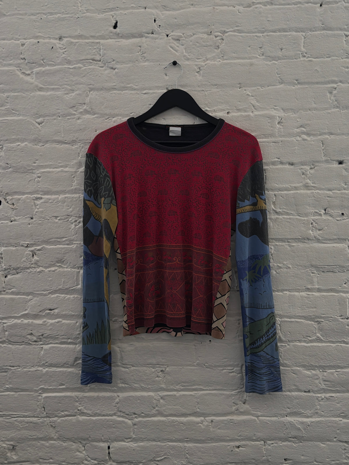 Vintage Custo Barcelona L/S MultiColor Graphic Shirt