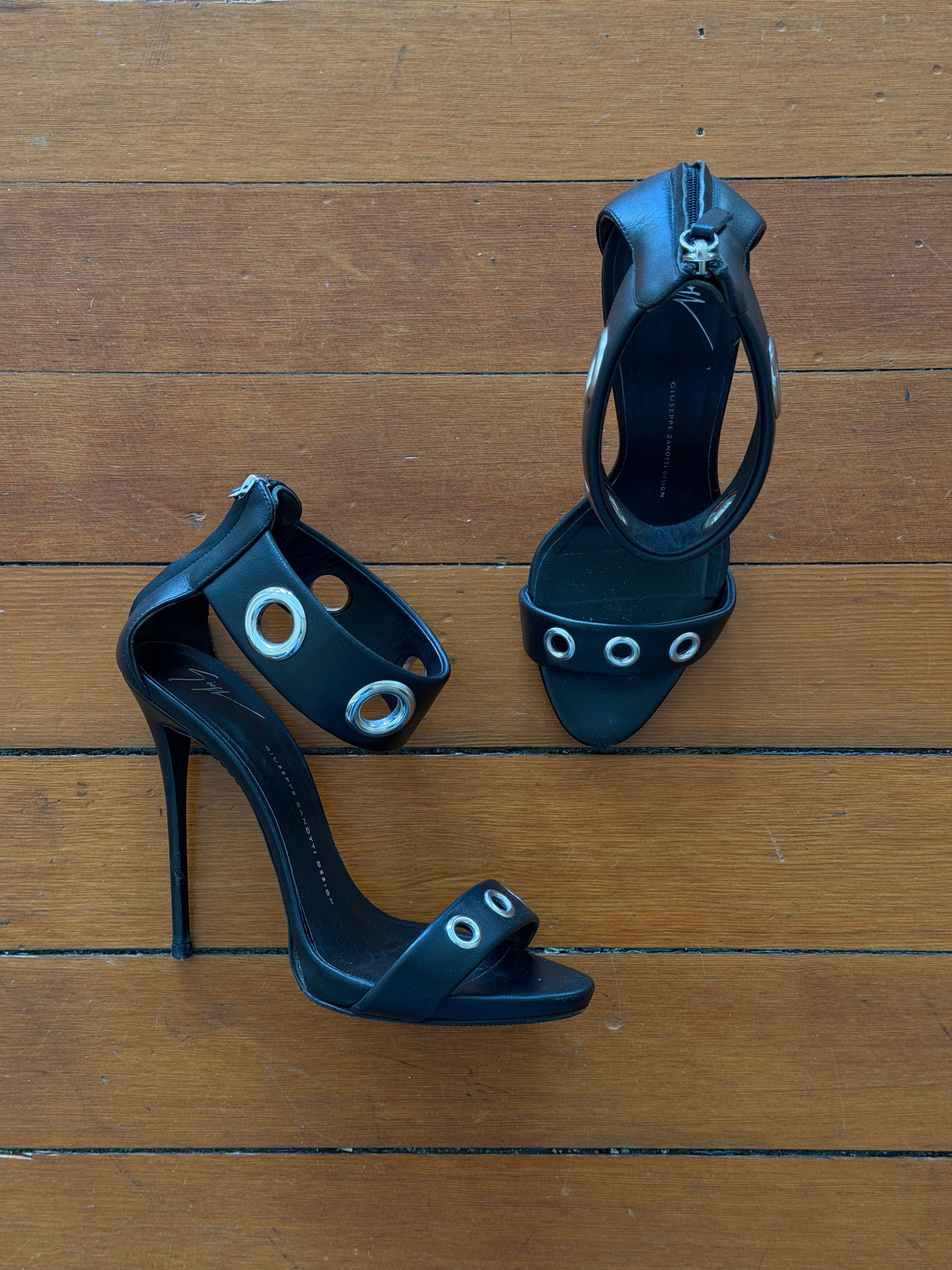 Giuseppe Zanotti Eyelet Leather Heels