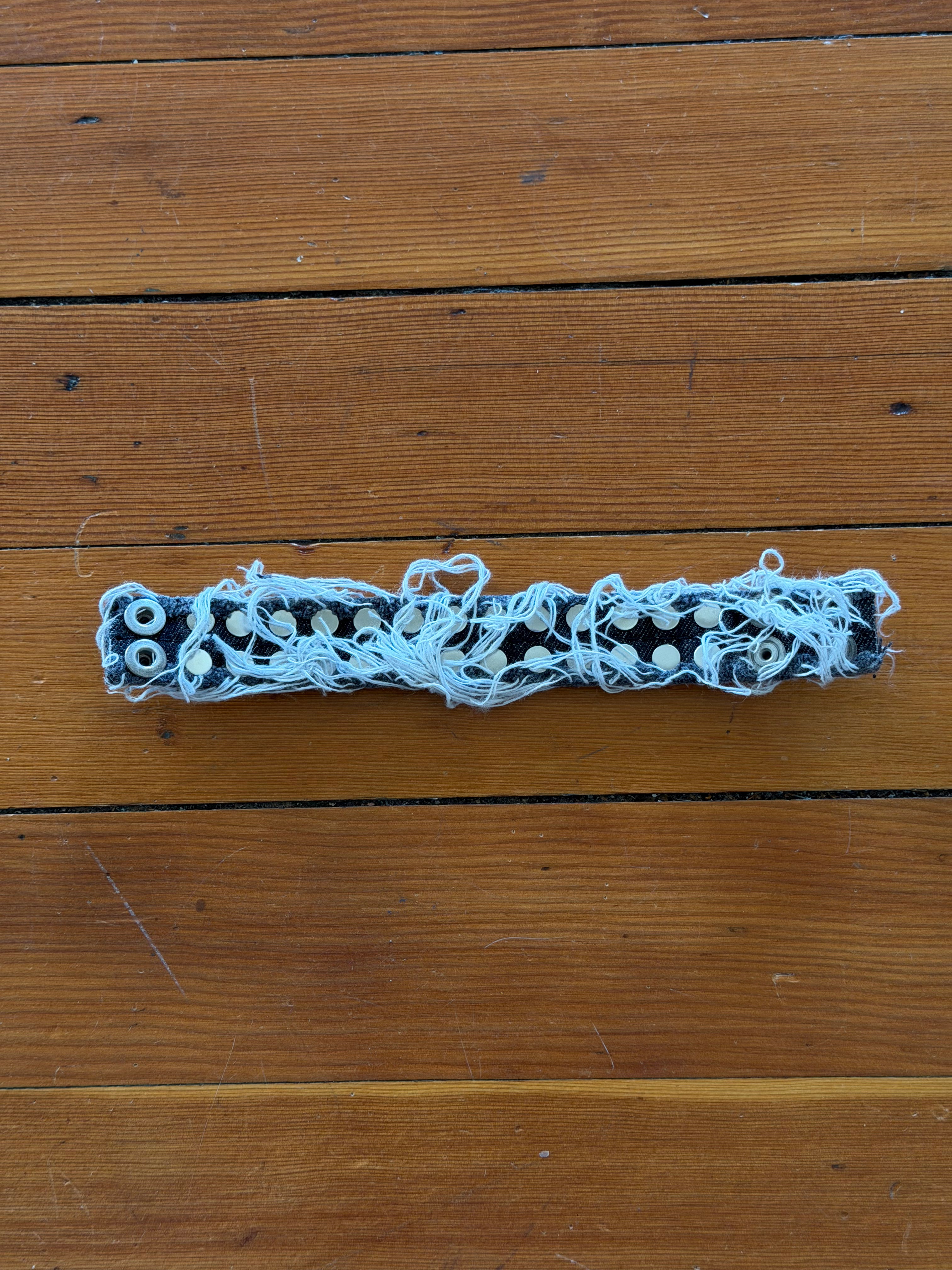 Diesel Distressed Denim Belt Bracelet