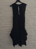 Pois Wool Asymmetrical Sleeveless Dress